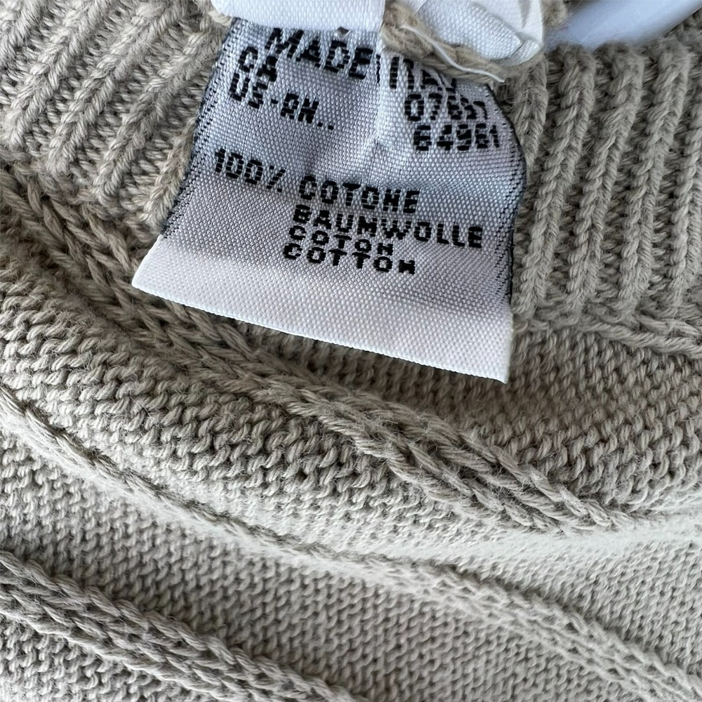 Vintage United Colors of Benetton V-neck‎ Knit Beige Sweater Vest Adult XL Italy - Picture 9 of 12